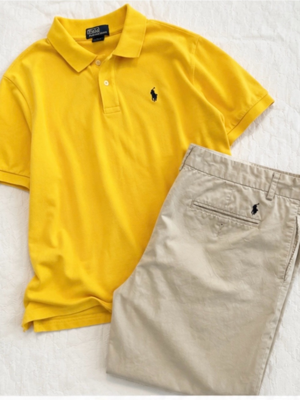 Polo by Ralph Lauren Bright Yellow Classic Polo & chinos .Big boys size 20